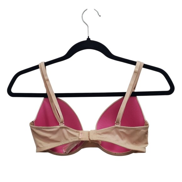 PINK Victoria's Secret Wear Everywhere T-Shirt Lightly Lined Nude Underwire 32D - Picture 6 of 6